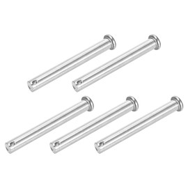 sourcing map 5Pcs 12mmx100mm Single Hole Clevis Pins, 304 Stainless Steel Flat Head Single Hole Clevis Pins for Mechanics Repair, Furniture Installation, Industrial Equipment, DIY (Silver)