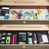 Gonice 18 PCS Black Desk Drawer Organizer, Interlocking Drawer Organizers