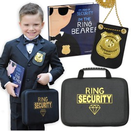 Tickle & Main Ring Bearer Gift Set, Includes Book, Badge, and Wedding Ring Security Briefcase