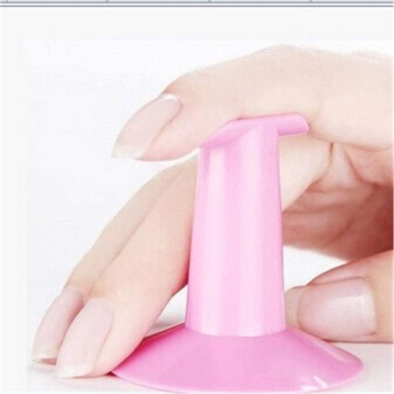 Pink Plastic Finger Stand Support Rest Nail Art Design Painting