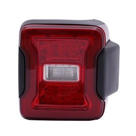 WBGANG Tail Light For 2018-2022 for Jeep Wrangler,LED Outer Light Taillamp with LED (Included),Dustproof, L/R Brake Lamp Taillamp,Red Clear Lens Rear,Direct Replacement (Right Passenger Side)