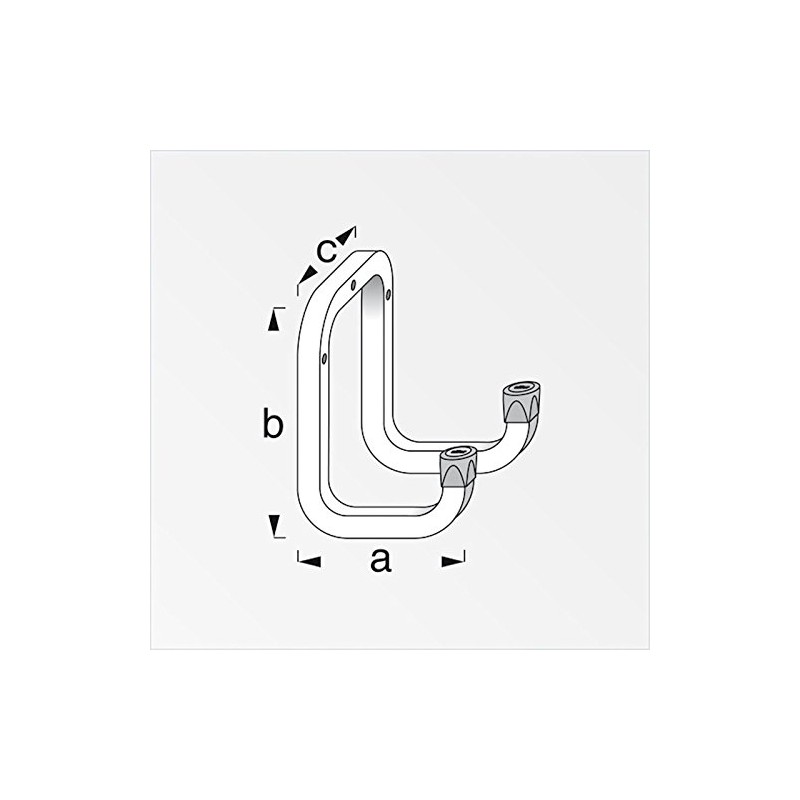 4 x Secotec Double Hooks 120 x 175 mm Double