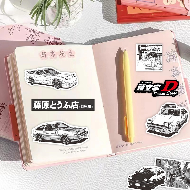 KRGNPLE 75 Pcs Anime Stickers Waterproof Sticker Notebook Notebook Cute