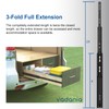VADANIA 32" Heavy Duty Drawer Slide Without Lock #A53, Black-electroplated