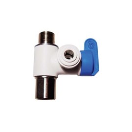 John Guest Speedfit 3/8 x 3/8 x 1/4 Inch Angle Stop Adapter Valve, Push to Connect Plastic Plumbing Fitting, ASVPP1LF