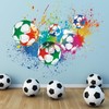 TOARTI Colourful Football Wall Sticker Football Wall Sticker Children's Room