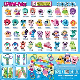 Bandai Rainbow Loom Loomi-Pals Collectibles - Zoo Jewellery Maker Crafts | Loom Bands Packets | Loom Bands Bracelet Maker Kit for Boys and Girls | Make Accessories with Loom Band Charms