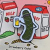 Ficsowy Enamel Pickle Pin with Beer Mug, Funny Lapel Pin