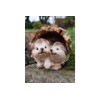 ProdBuy Home Cute Hedgehogs In Log Resin Garden Ornament