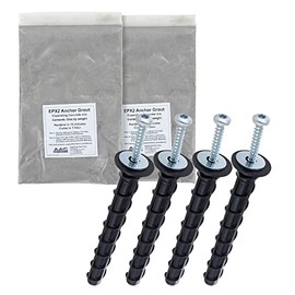 BoltHold - amAK-4 Asphalt Anchor & Grout Kit - Four 1200 lbs. am625 Molded Chemical Anchors (5/8" x 6") with EPX2 Anchoring Cement - for Installation of Bike Racks, Lane Markers & More…