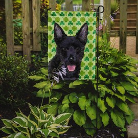 Caroline's Treasures SS4429GF Australian Kelpie St. Patrick's Day Shamrock Portrait Garden Flag Mailbox Flag Decorative Yard Flag Banner Outside Patio Artwork Yard Flower Beds, Garden Size, Multicolo