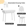 SogesHome Vanity Table Sets with Moveable Mirror and Padded Stool,