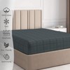 Pizuna Cotton Anthracite Grey Big Checks Fitted Sheets Double, 300