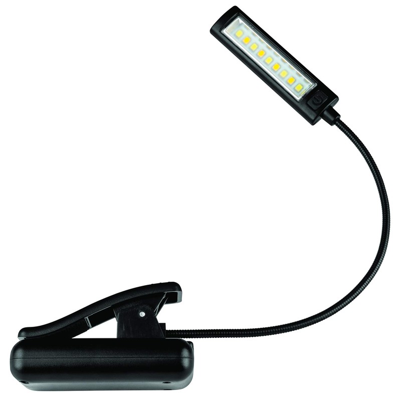 Performance Tool W9209 Rechargeable Book Light, LED Clip Flexible Light,