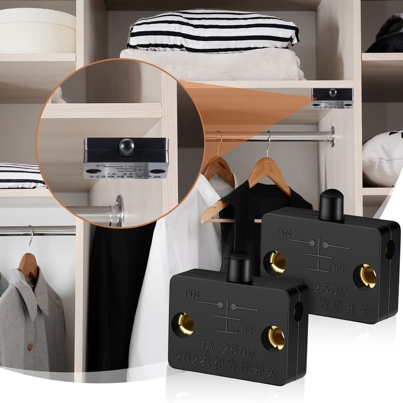 Honoson 16 Pieces Cabinet Door Switch for Closet Light Lamp