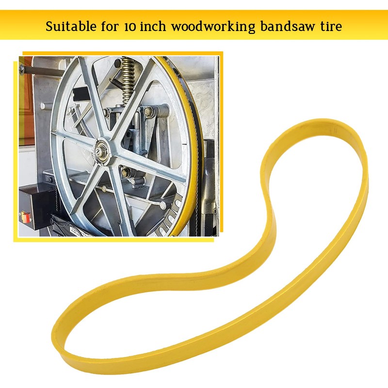 2 Pack 10" x 0.5" x 0.13" Band Saw Tires,