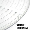 UPTTHOW 10" Round Center Finder Compass Clear Acrylic for Drawing