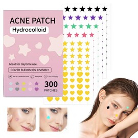300 Piezas Lindos Parches para,parches hidrocoloides para acné,parches de estrellas para acne,Pimple Patch Múltiples formas,Para Todos Los Tipos de Piel.(EstiloⅠ)