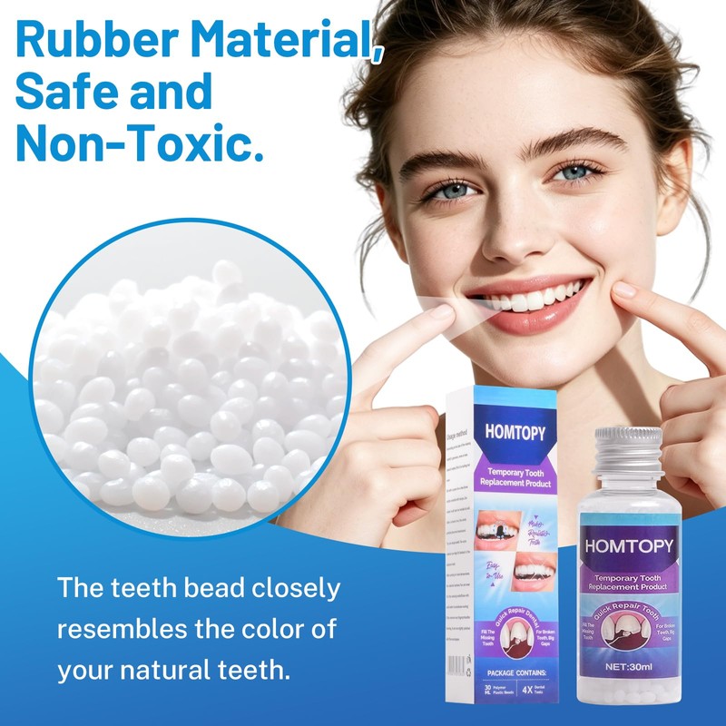 Temporary Cosmetic Tooth Kit – Moldable Tooth Beads for Missing