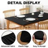 FANTELOO Black Spandex Stretch Fitted Table Top Cover for Dining