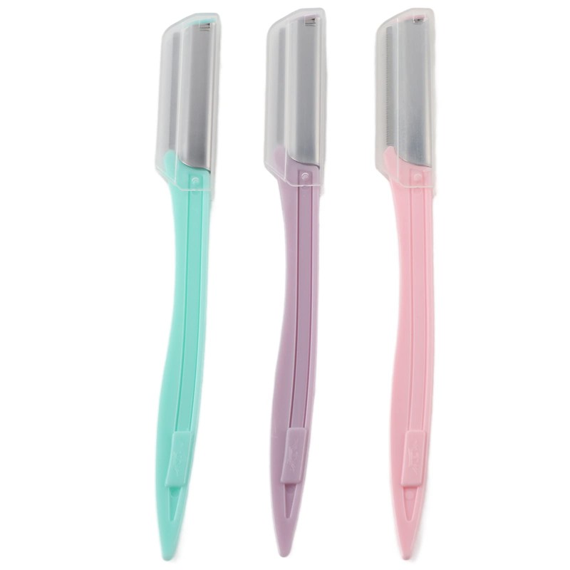 3 Recortadoras de Cejas para Mujer, Cuchilla de Acero Inoxidable,