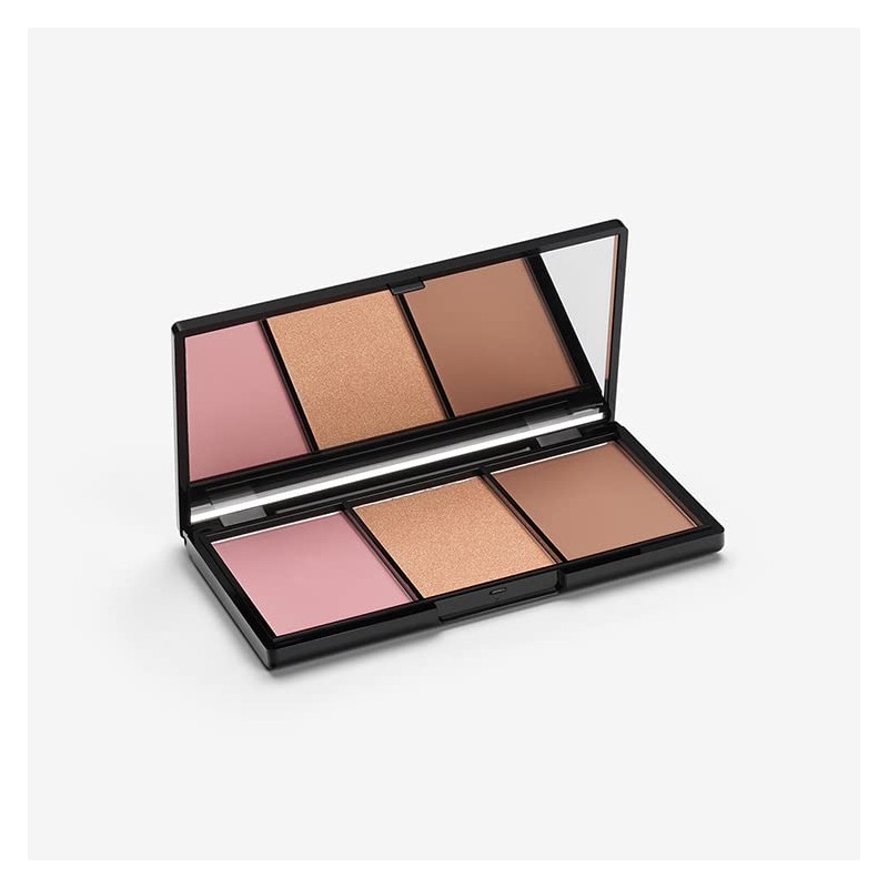 Phase Zero Makeup Multi-Tasking 3-In-1"Cotton Candy" Blusher,"Hidden Agenda" Bronzer +"Shifting
