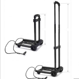 Foldable 2-Tier Hand Cart with One-Touch Urethane Wheels Wheels