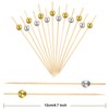 Blulu 200 Pieces Cocktail Picks 4.7 Inch Fruit Sticks Pearl