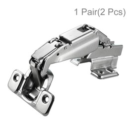 AOLISHENG 175 Degree Kitchen Cabinet Hinges Soft Close 35mm, Full Overlay, 1 Pair