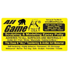 ALL GAME -  ORIGINAL TAXIDERMY Epoxy Putty 1/2 LB KIT DEER FISH ANTLERS MORE F/S