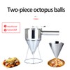 Stainless Steel Piston Funnel with Stand Kitchen Baking Funnel Batter