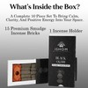 Black Oudh Smudge Incense Bricks Combo (15pcs + 1 Holder)