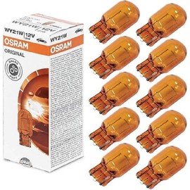 Osram Original Indicator Bulb 7504 WY21W, 12 V, Collapsible Box of 10
