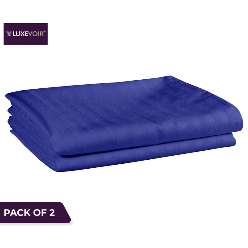 Luxevoir® Pillow Cases 2 Pack - Ultrasoft Satin Stripe Microfiber