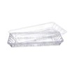 Gikisla Plastic Serving Platters Set of 6, Large Clear Plastic