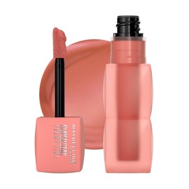 Maybelline Tinta para labios Super Stay Teddy Tint Tono Current Mood, 4.2ml - Tinta multiusos de larga duración, efecto mate difuminado hasta por 12H, textura suave a los labios, sin transferencias