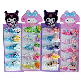 MSIHEY，20 niedlicher Clip auf Haarclips mit Lieblings-niedlichen Tier- und Fruchtmustern, geeignet für niedliche Mädchen über drei Jahre alt und Kleinkinder