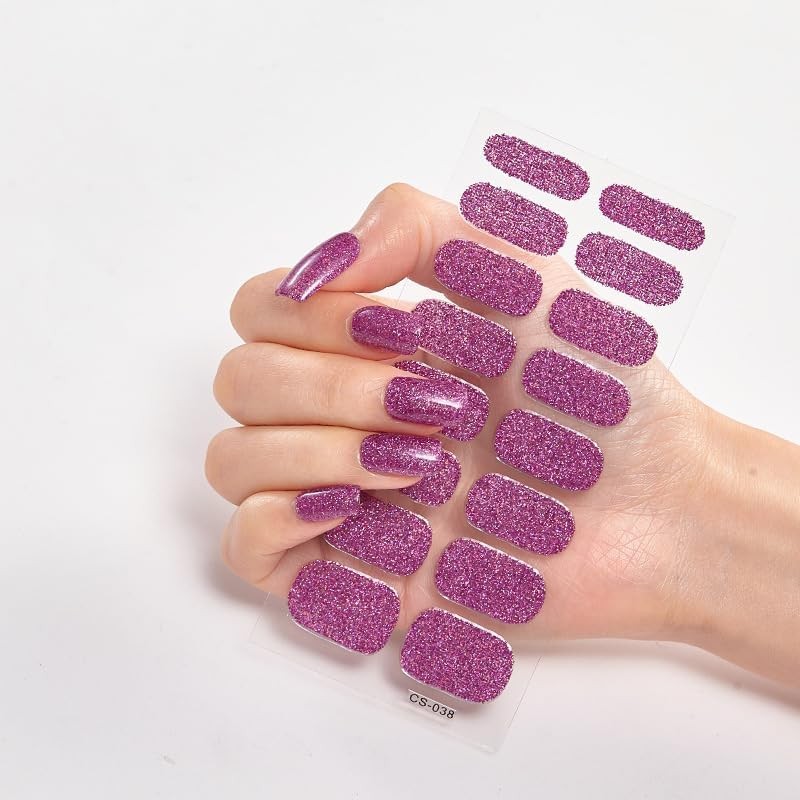 Pegatinas Autoadhesivas para Uñas, 128 Pcs de Tiras de Uñas