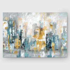 Renditions Gallery Abstract City View Landscape 'City Views II' Wall Art Wall Décor for Home, Office, Bedroom, Living Room, 36X48