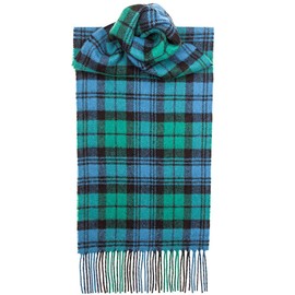 USA Kilts Campbell Ancient Tartan Wool Scarf Made in Scotland