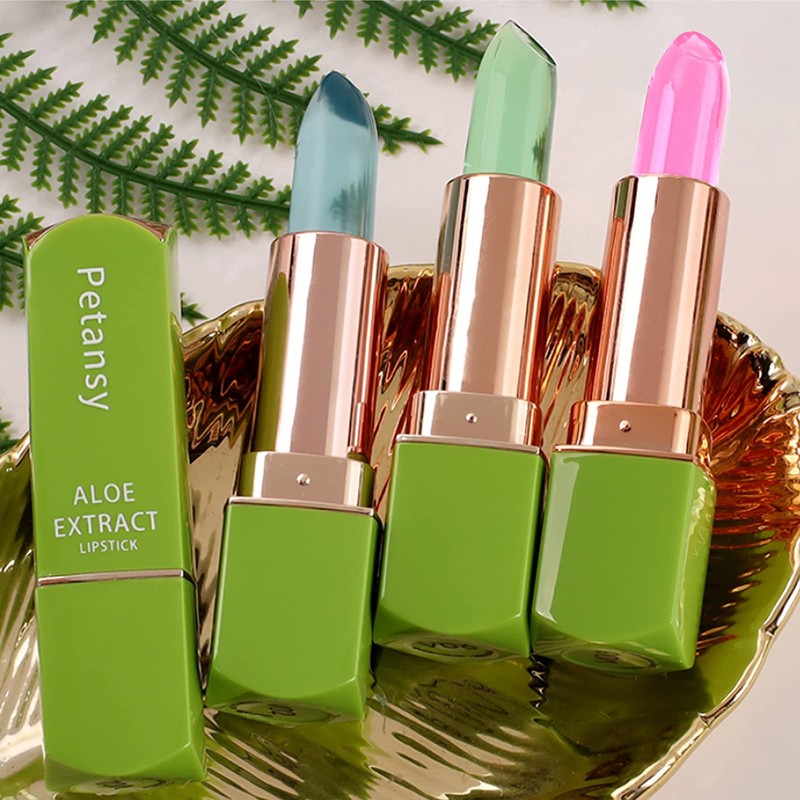 Petansy 3 Packs Aloe Vera Lipstick , Lips Moisturizer Long