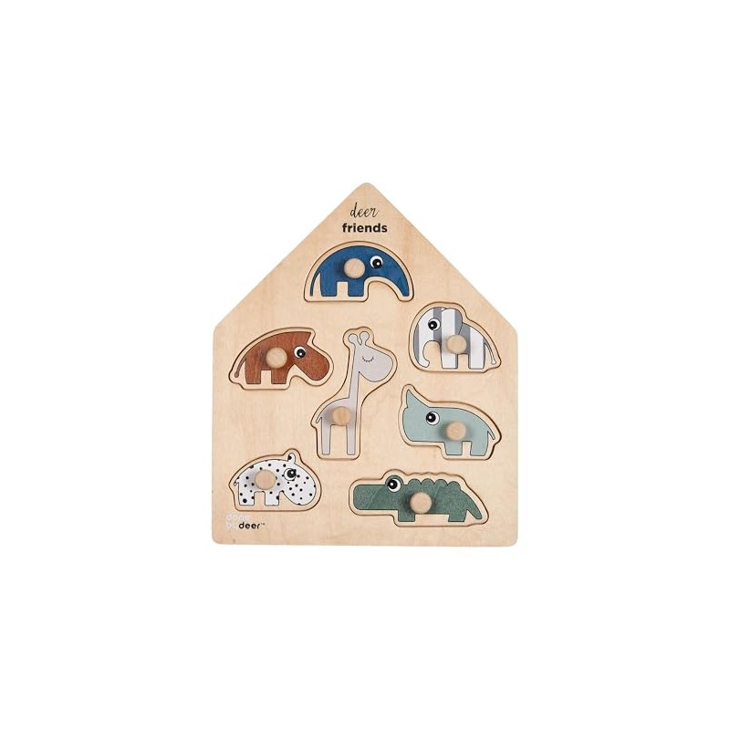 Done by deer Deer Friends Wooden Jigsaw Puzzle 7 Pieces