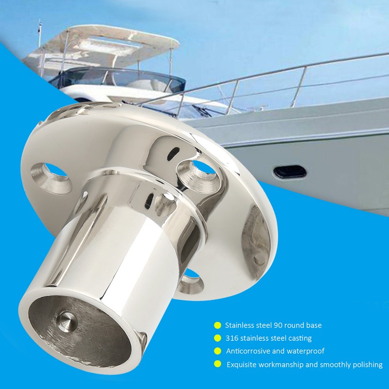 MJS013 90 Degree Round Base Stainless Steel Boat Round Base