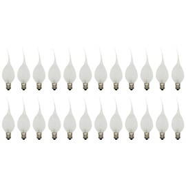 Creative Hobbies 5 Watt Silicone Dipped Country Candle Lamp Light Bulbs - Replacement Bulbs for Candles and Chandeliers - Box of 12