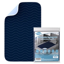 Ultra-Absorbent Washable Waterproof Bed Pads 36"X72" Reusable, Leakproof Incontinence Bed Pads for Adults, Babies & Pets , Waterproof Bed Wetting Pads & Intimacy Blanket(Blue)