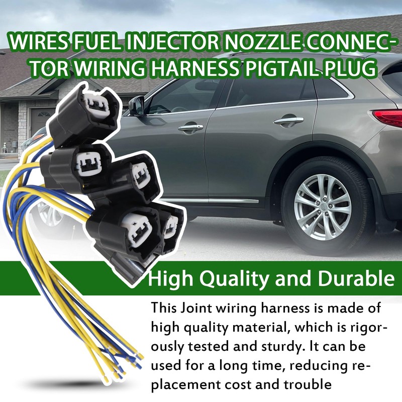 6 Pcs Wires Fuel Injector Nozzle Connector Wiring Harness Pigtail