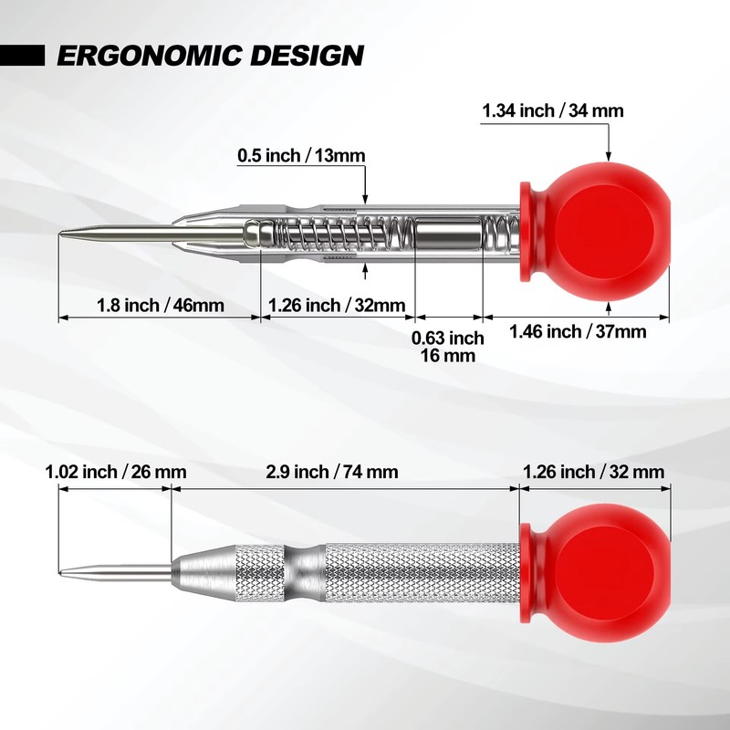 Automatic Center Punch for Wood and Metal Hole Marking –