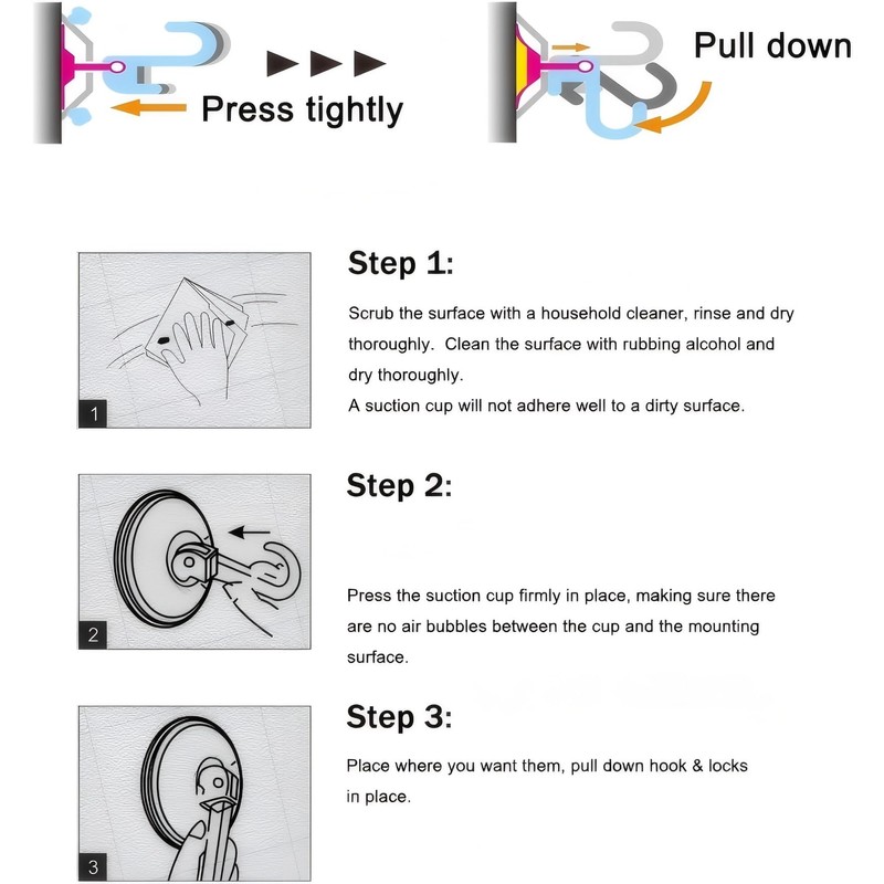 NL HOME Wreath Hangers for Glass Door or Window, 2-Pack
