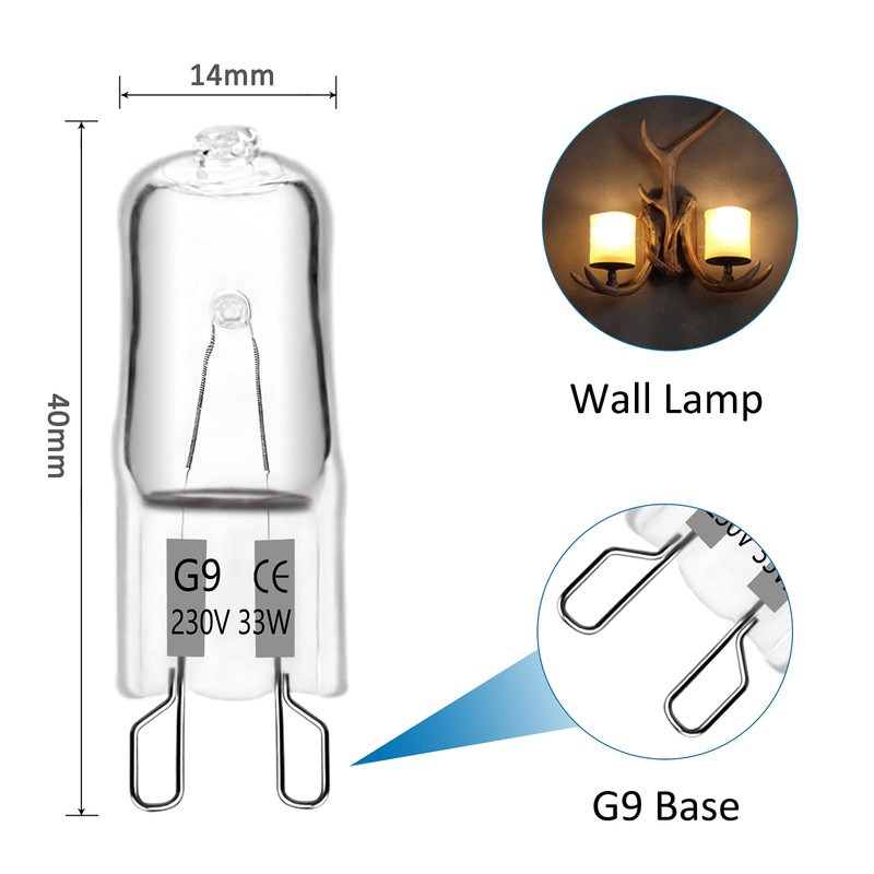 10 Pack G9 28W 230V 370LM 2700K Warm White Dimmable