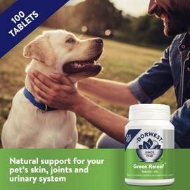 Dorwest Green Releaf Tablets, 100 Tablets, Natural Supplements for Dogs and Cats – For Healthier Skin, Joints, and Urinary Systems in Pets